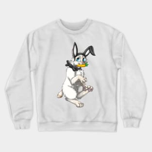 Bobtail BunnyCat: Cream Lynx Point (Black) Crewneck Sweatshirt